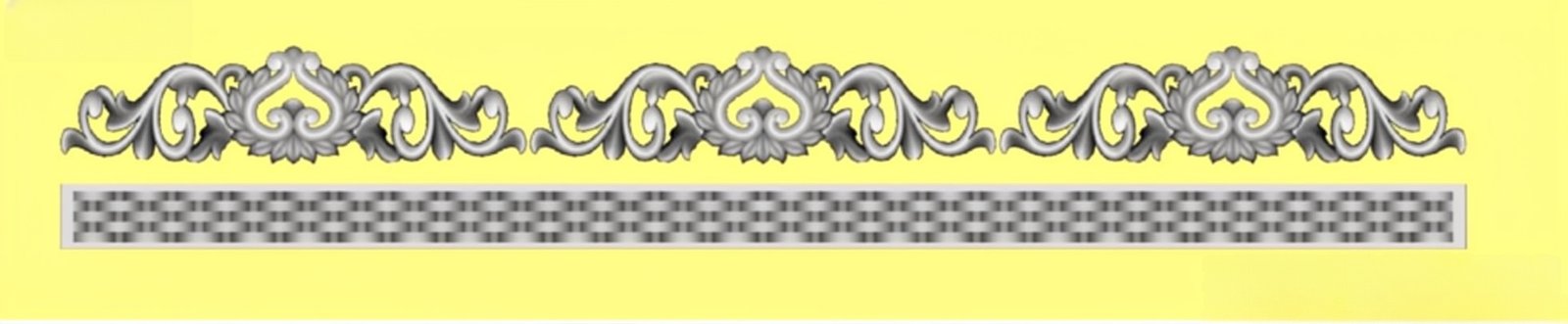 Mix - MIX-39 Elegant Ornamental Border and Geometric Pattern Relief Design
